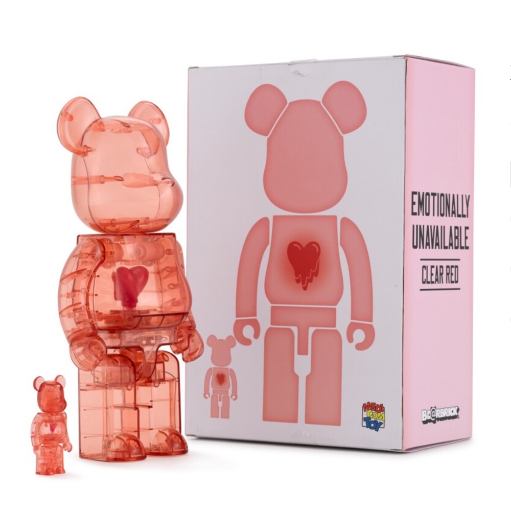 Be@rbrick X Emotionally Unavailable Red Heart 100% & 400% Set